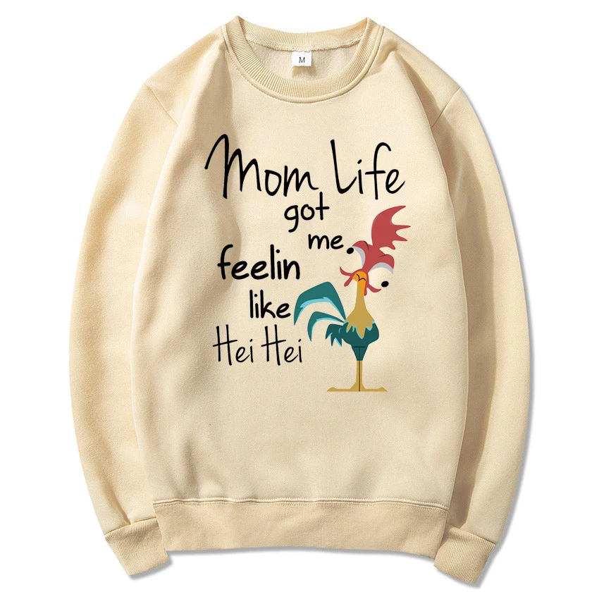 

Women Hei Hei Graphic Sweatshirt Mom Life Got Me Feelin Like Hei Hei Crewneck Pullovers Cartoon Print Sweatshirts Tumblr Tops