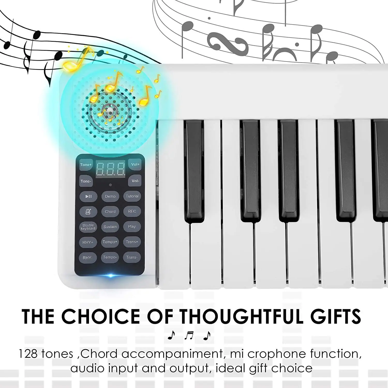 88 Keys,Multi-Function Folding Piano,Professional Foldable Keyboard, Music Portable Digital Midi Synthesizer, EN Version