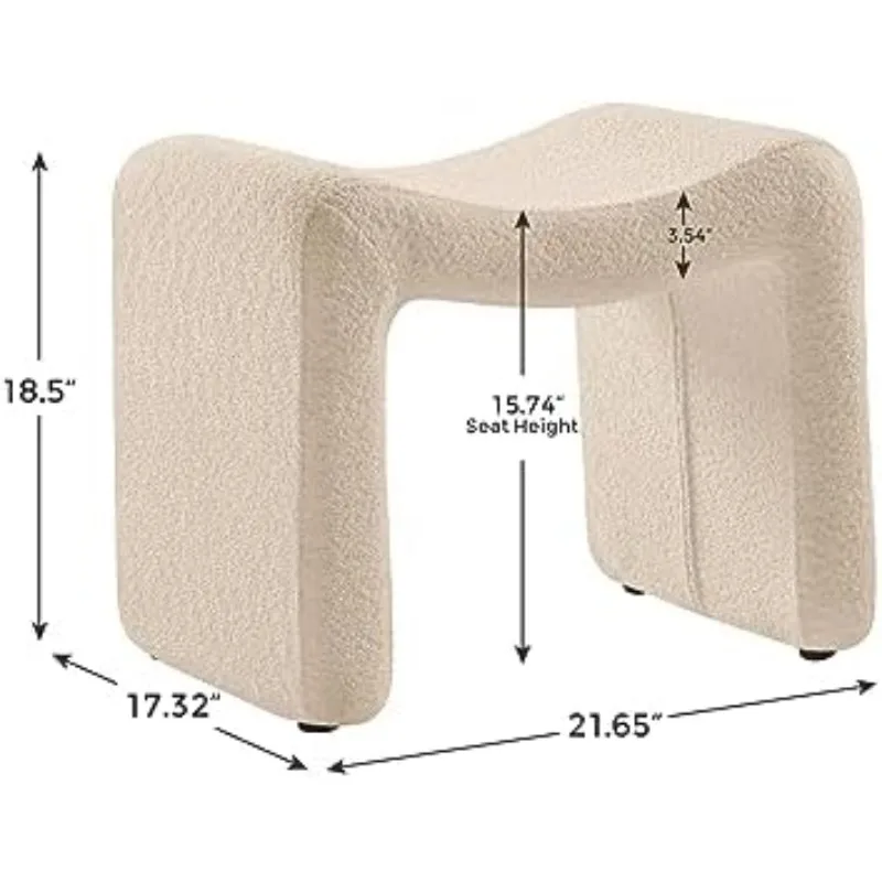 Small Footstool Ottoman, Multi-Functional Modern Foot Stool, Sofa Footrest Extra Seating for Living Room, Entryway