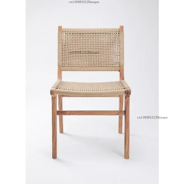 Japanese Simple Home Stay Rattan Dining Chairs For High Quality Ash Wood Vintage Design Cafe