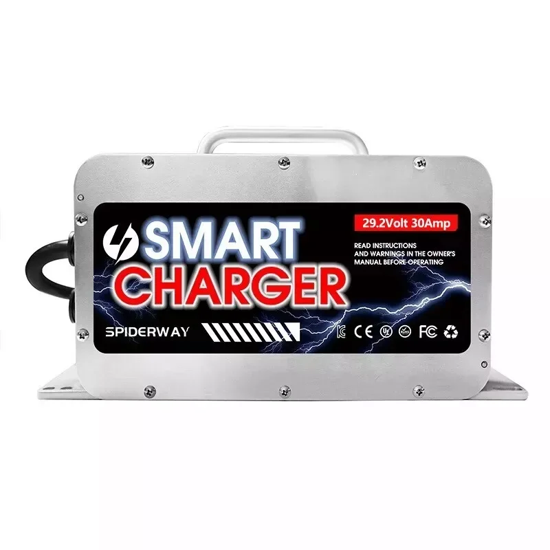 24V(29.2V) 30A LiFePO4 Liuthium Battery Charger With O Ring Terminal Plug for Marine Forklift Pallet Jack Lead-Acid Batteries