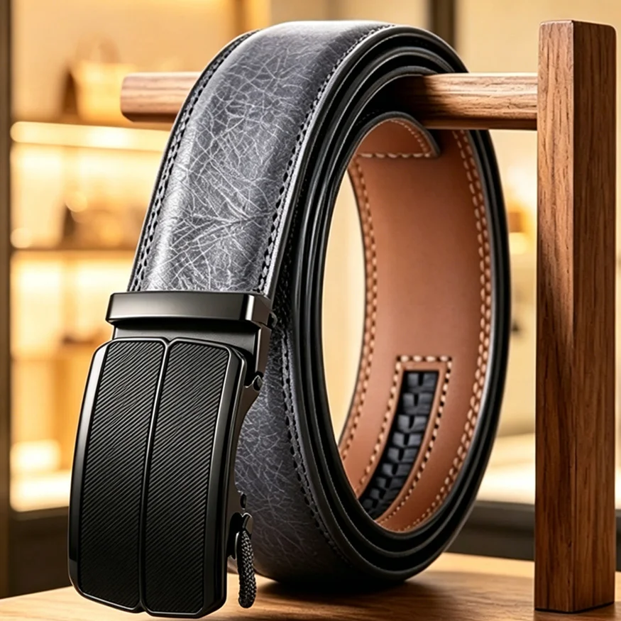 Plyesxale Mens Belts Luxury Designer Belts Men High Quality Men's Belt With Automatic Buckle Fashion Brand Ceinture Homme B837