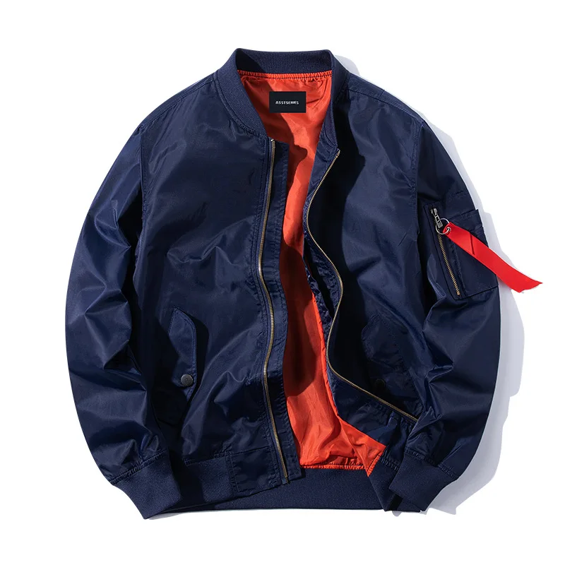 Chaqueta Bomber de béisbol para hombre, abrigo de talla grande S-8XL, 7XL MA, Color sólido, a la moda, novedad de primavera y verano, 2024