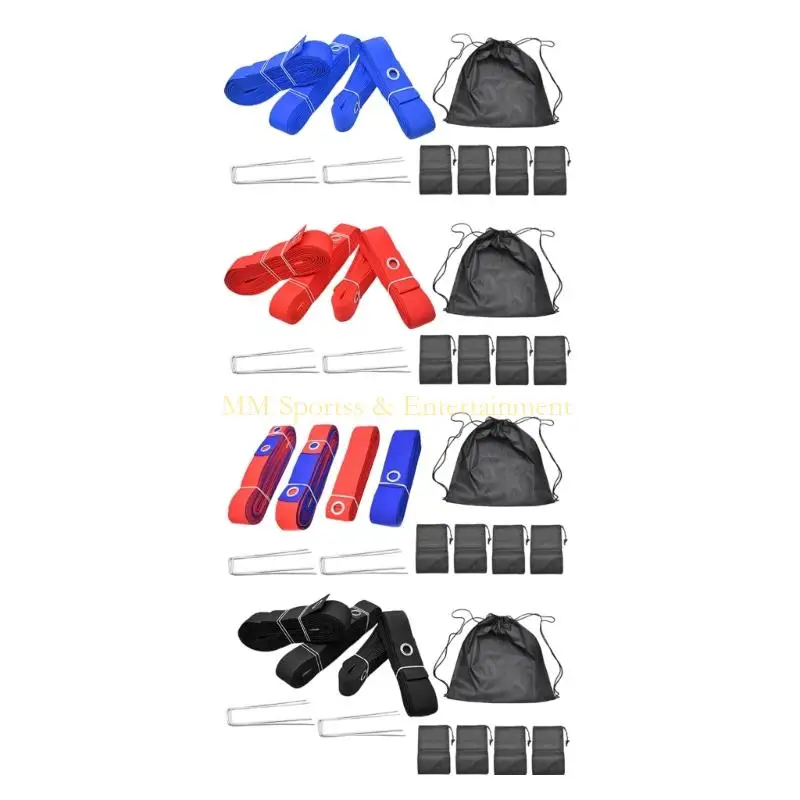 

31BE Volleyball Courts Line with Ground Nails and Sandbag Outdoor Volleyball Boundaries Line Volleyball Courts Webbing Marker