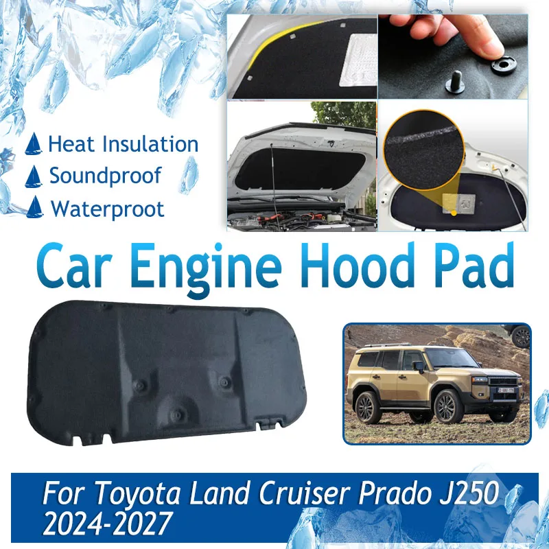 

Car Engine Hood Pad For Toyota Land Cruiser Prado J250 250 2024 2025 2026 2027 Front Engine Sound Insulation Rug Car Accessories