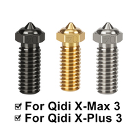 For Qidi X-max 3/ X-plus 3 Nozzle Brass Hardened Stainless Steel 0.4mm Nozzles For X Max3 Plus3 3D Printer Parts