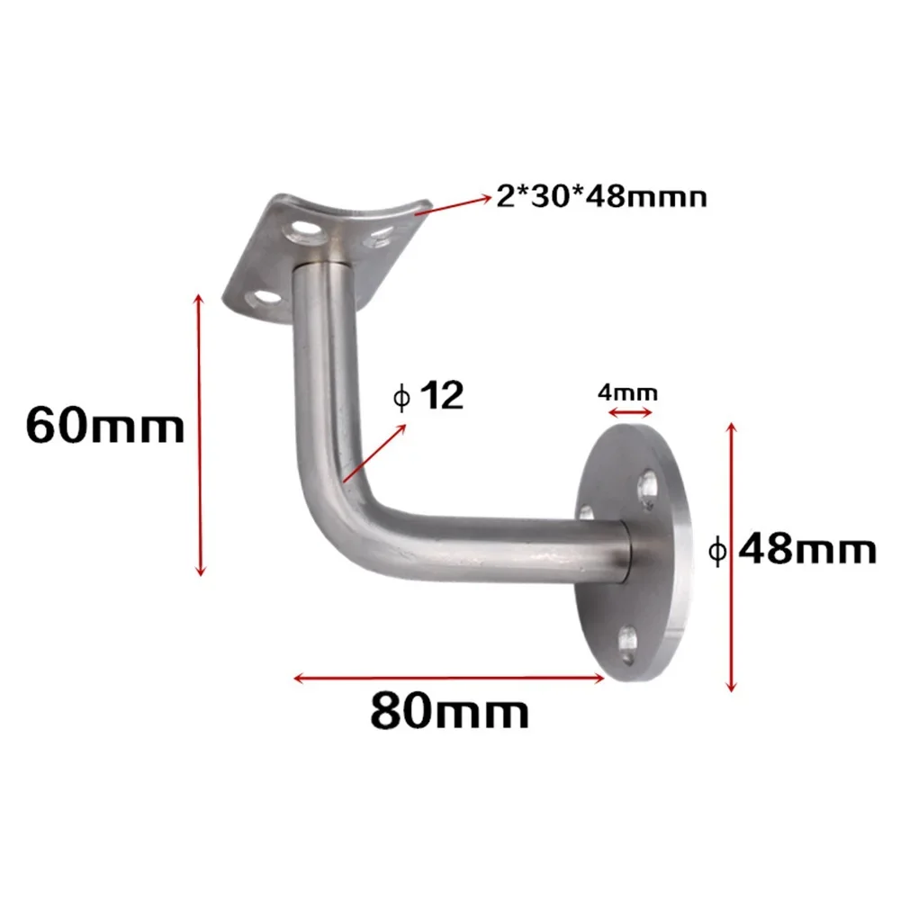 บันได Handrail Bracket สแตนเลสสตีลวงเล็บบันได Handrail สนับสนุน Fixing ผู้ถือฮาร์ดแวร์ไม้ Handrail อุปกรณ์เสริม