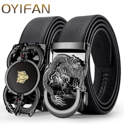Genuine Leather Click Belts for Men Luxury Brand Designer FashionAutomatic Buckle Men's jeans High Quality Waist Male Strap