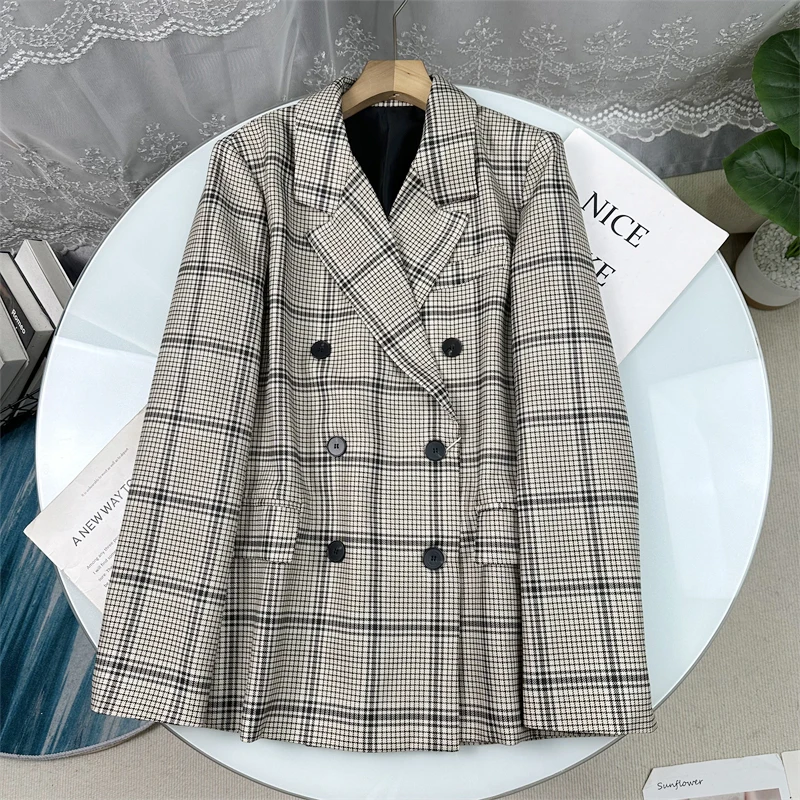 

Весна 2025 Женский однобортный пиджак из тонкой шерсти с цветочным узором, тонкое шерстяное пальто Drunken High Line