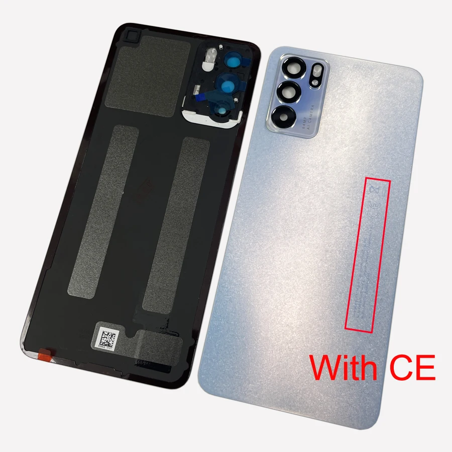 A+++ Back Glass For Oppo Reno6 5G Back Battery Cover Rear Reno 6 Door Housing Case PEQM00, CPH2251 Replacement Parts