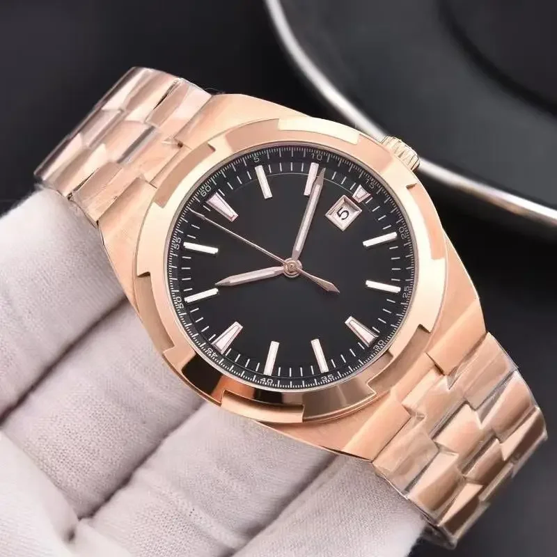 ساعات آلية أوتوماتيكية فاخرة للرجال مقاس 41 ملم من الفولاذ المقاوم للصدأ وزجاج الياقوت مع ساعات التاريخ للرجال