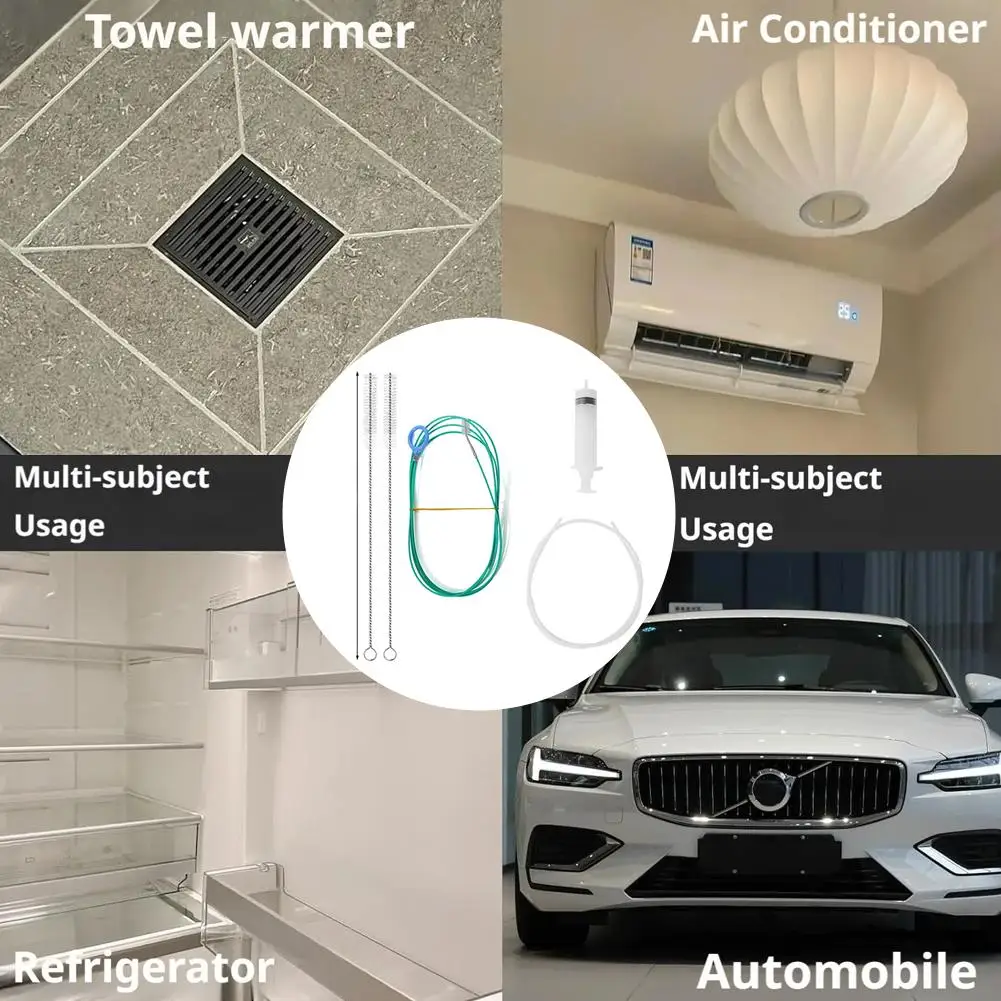 1 Set Auto-Abflussreiniger Reinigungsbürste & Spritzen Ölpumpe mit Schlauch Universelles Auto-Schiebedach-Abflussreinigungsset Lochverstopfungsbürste – Detail 7