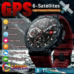 North Edge T-Rex Ultra GPS Smart Watch 5 ATM Waterproof Built-in Dual-band GNSS Compass Military Sport Smartwatch Men 2026 New