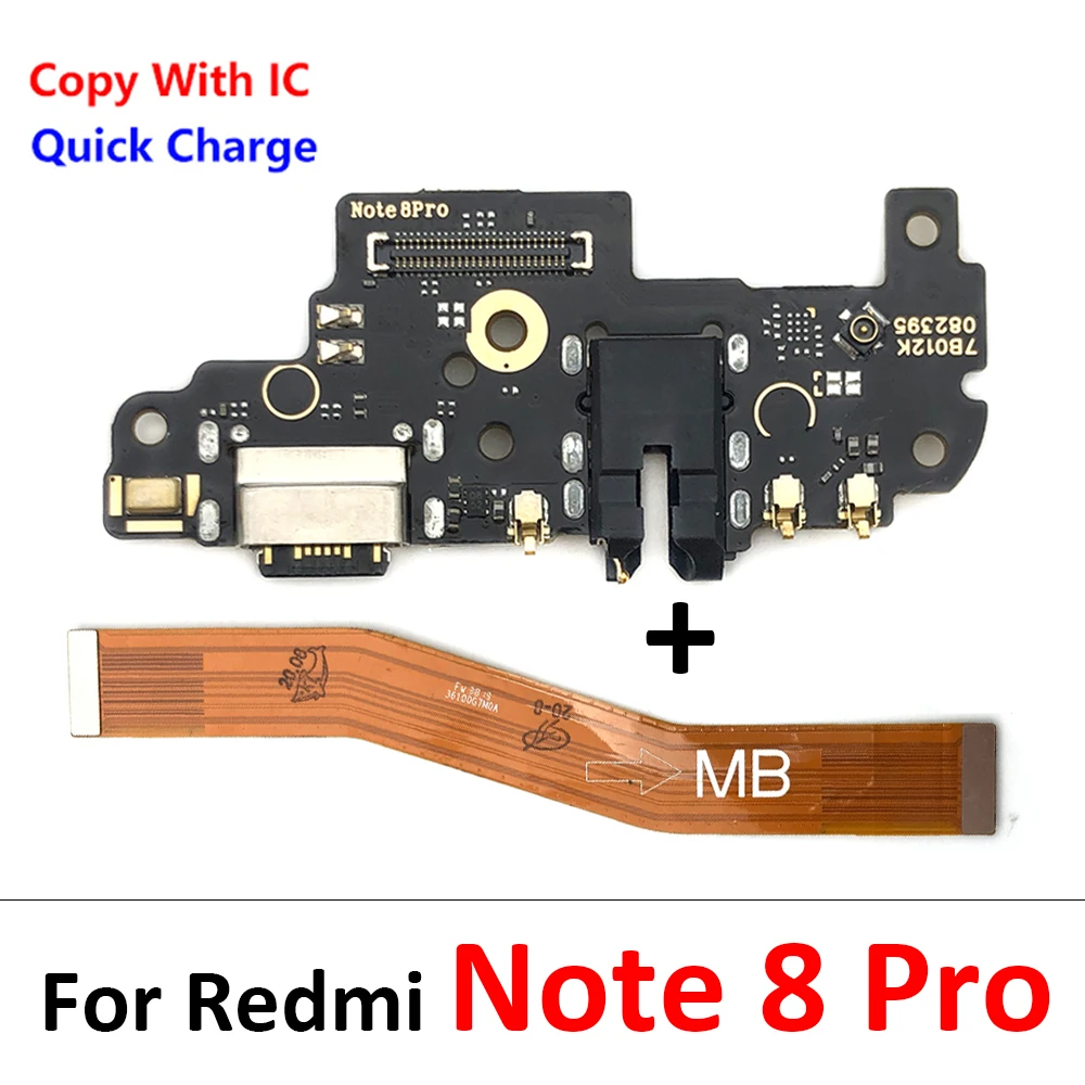 20Pcs, USB Charging Connector Board Port Dock Mainboard Main Flex Cable For Xiaomi Redmi Note 7 8 8T 9 9S 10 10S 11 Pro 4G 5G