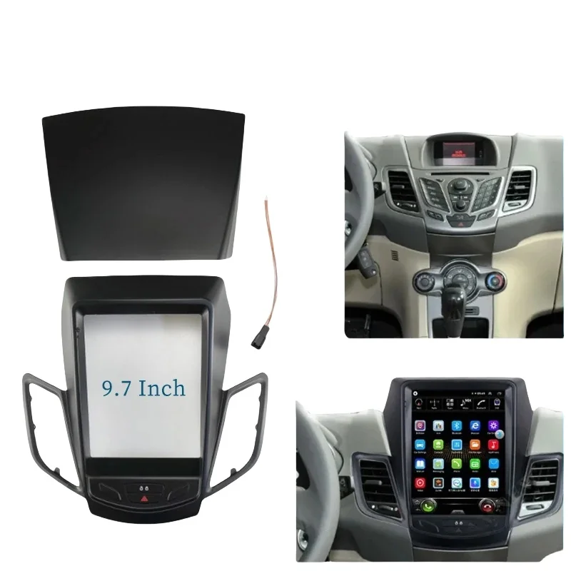 

9,7-дюймовый 2DIN вертикальный экран, комплект рамы головного блока для Ford Fiesta 2009 2014, полная панель приборной панели