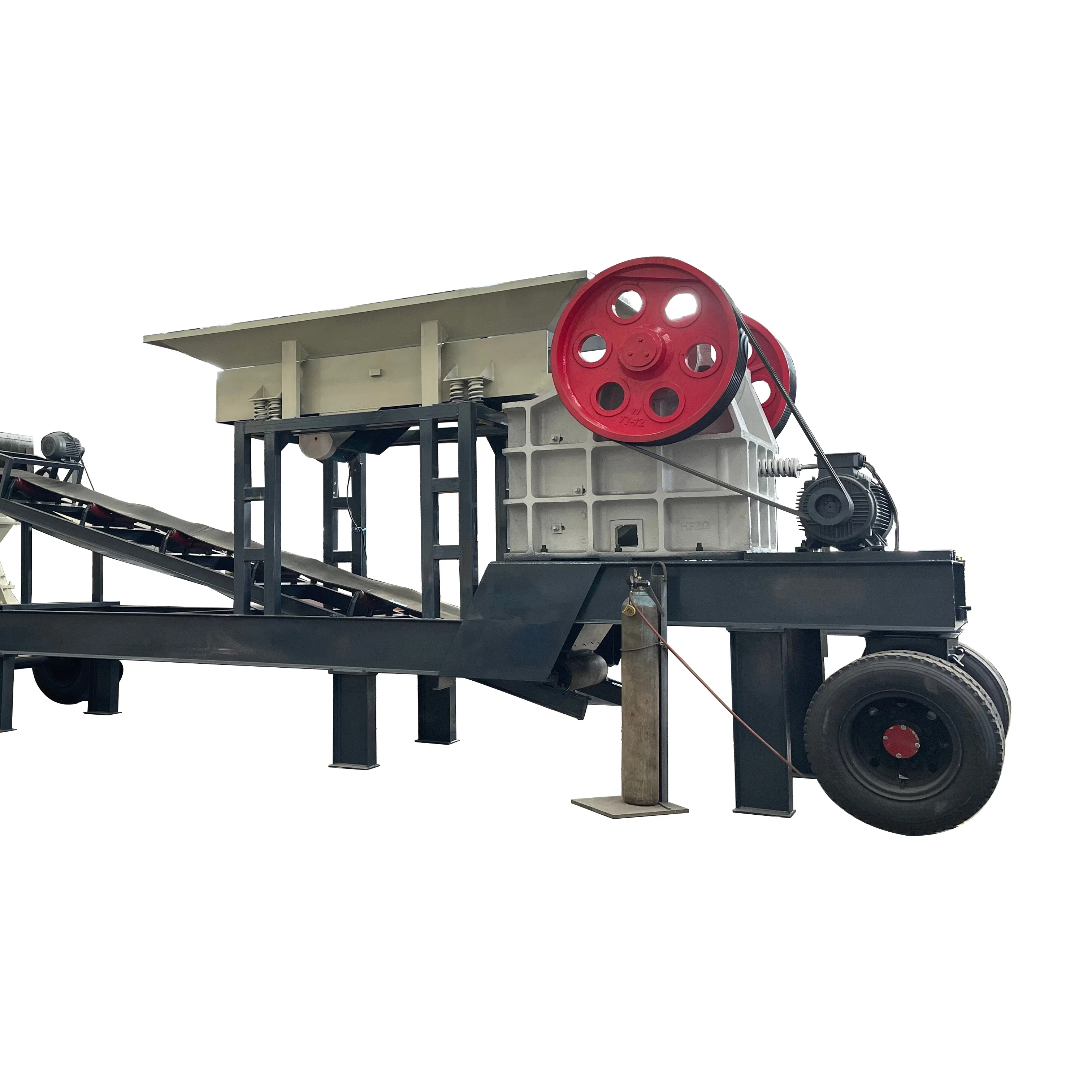 

YG Customized Mini Portable Mobile Jaw Crusher Plant 220V Construction Mobile Crushing Hollow Block Machine Used Condition Engin