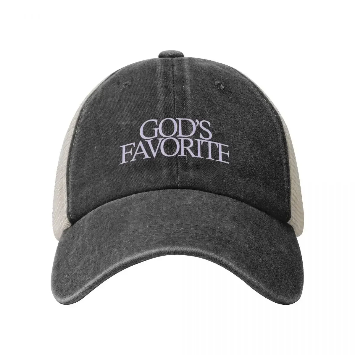 Gods Favorite Cowboy Mesh Baseball Cap Big Size Hat cute hard hat Women's Golf Clothing Men's