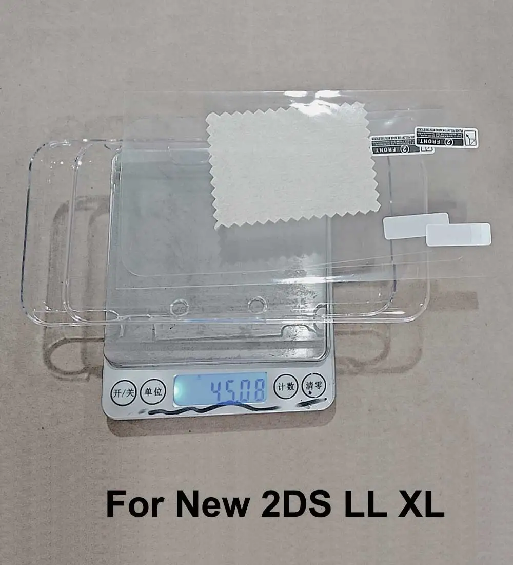 JCD Für Neue 2DS 3DS XL LL Klar Split Shell Transparente Schutzhülle Fall Bildschirm Film LCD Screen Protector – Detail 4
