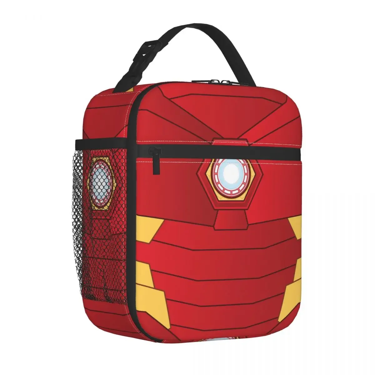 Iron Man Glowing ARC Reactor Sherpa Insulated Lunch Bag High Capacity Reusable Thermal Bag Lunch Box Tote Beach Travel Men Women