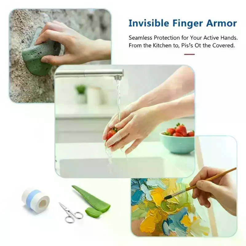 1/5M Multipurpose Disposable Finger Protectors Fingertip Cover Transparent Ultra Thin Non-Crack Finger Protection Sleeve