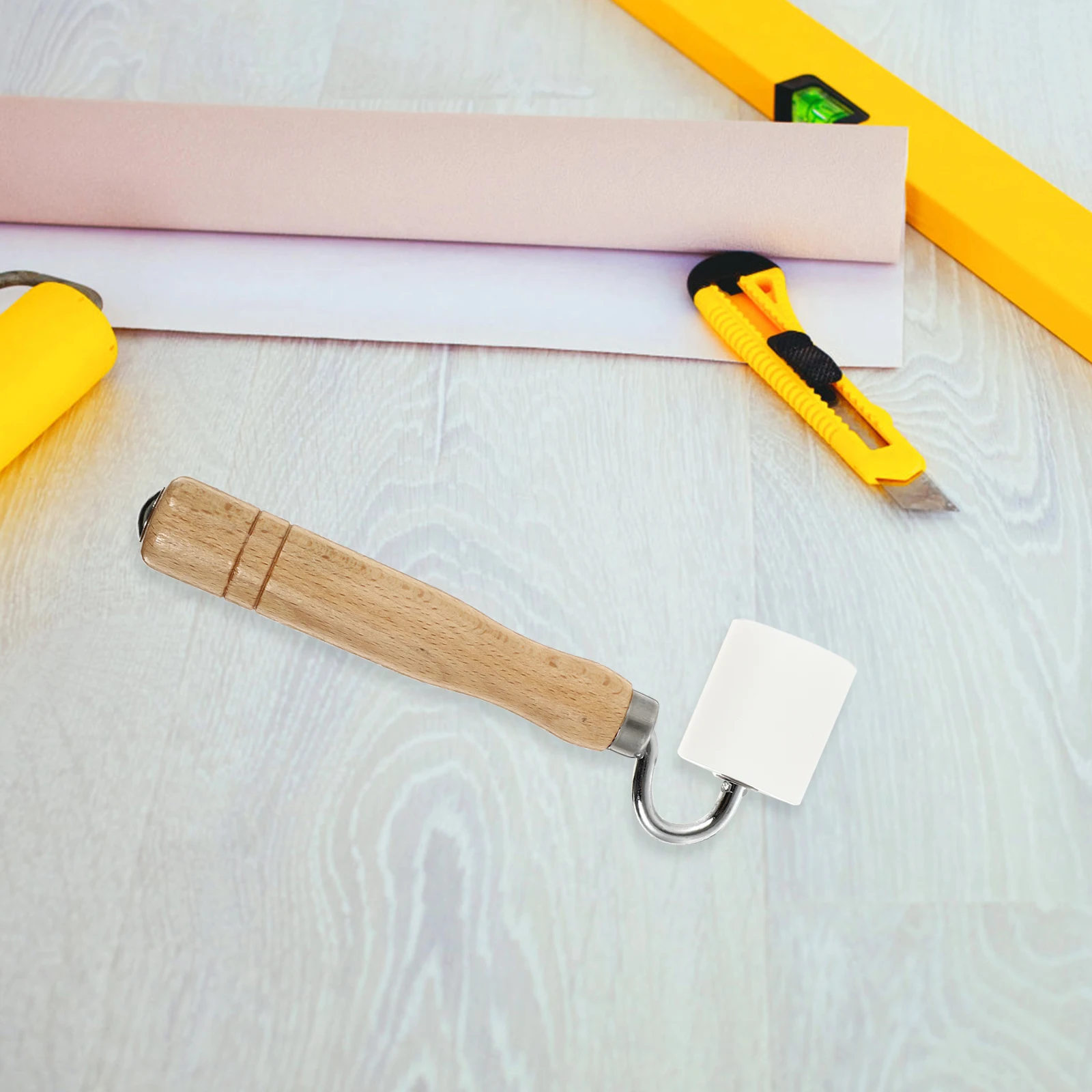 

Seam Roller Wallpaper Tool Stainless Steel Plastic Wood Handle Quilting Roller Durable Construction Wall Painting