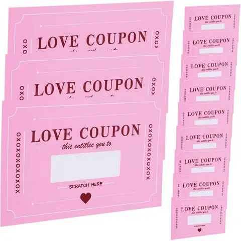 20 Sheets Scratch Off Coupon Cards for Couples Romantic Date Night Set with Unique Challenges and Fun Activities