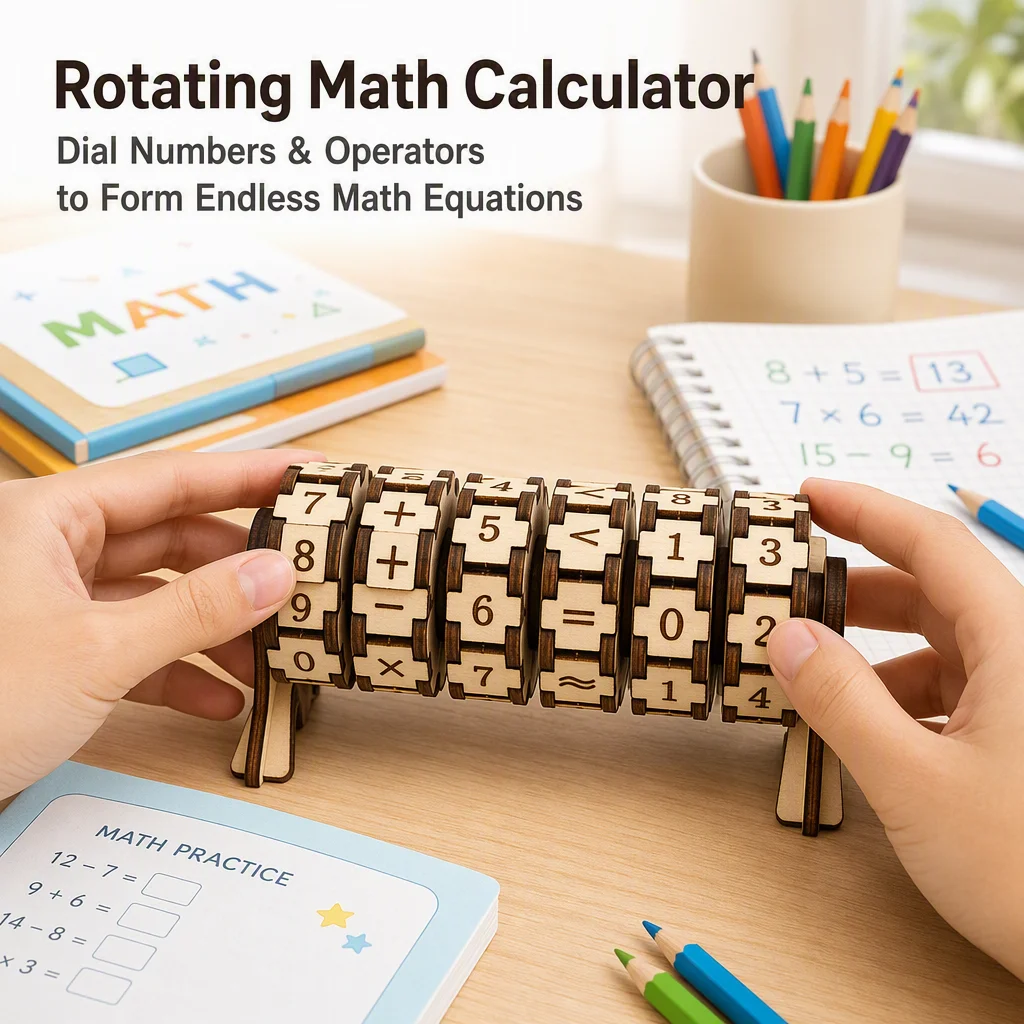 DIY Handmade Calculator Model Science Experiment Kit Kids Math Calculation Practice Educational Toy Intelligence Teaching Aids