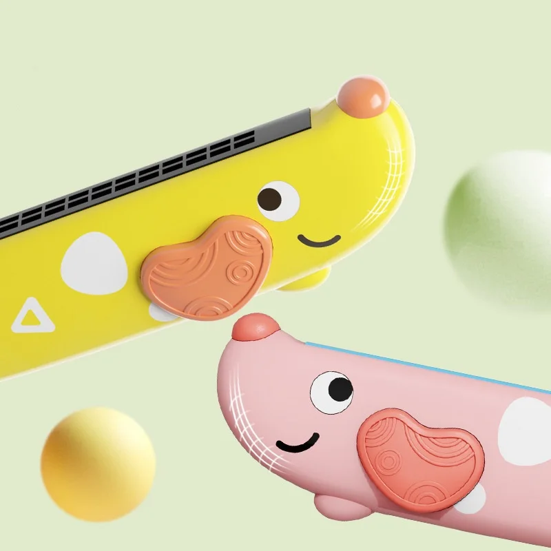 Popular 16 Hole Cartoon Soft Silicone Harmonica Kids Music Toy Education Musical Instruments