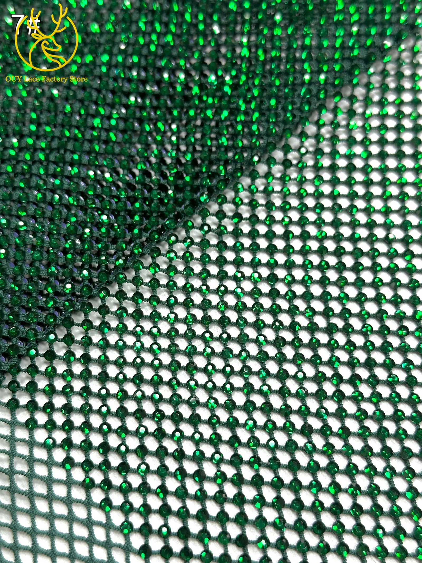 Hochwertiger Dubai-Steindiamant-Netzspitzenstoff Luxuriöser Afrikanischer Spitzenstoff Nigerianisches Nähmaterial für Damen-Abendkleider 2,5 Yards – Detail 16