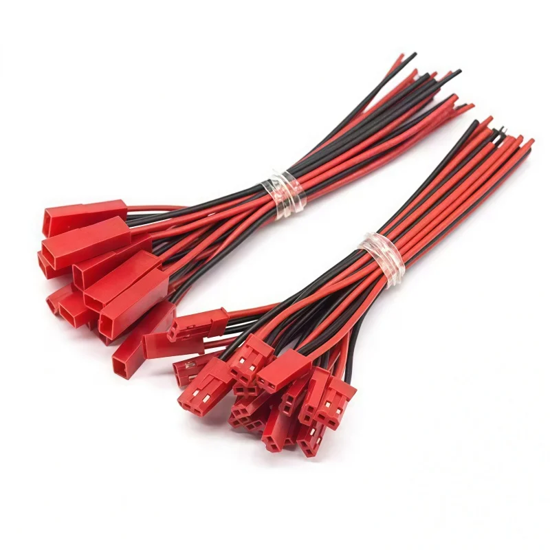 สายเชื่อมต่อ JST แบบตัวผู้และตัวเมีย 20 ชิ้น สำหรับงาน DIY ขั้วต่อ 2 พิน พร้อมขั้วต่อแบบเสียบ