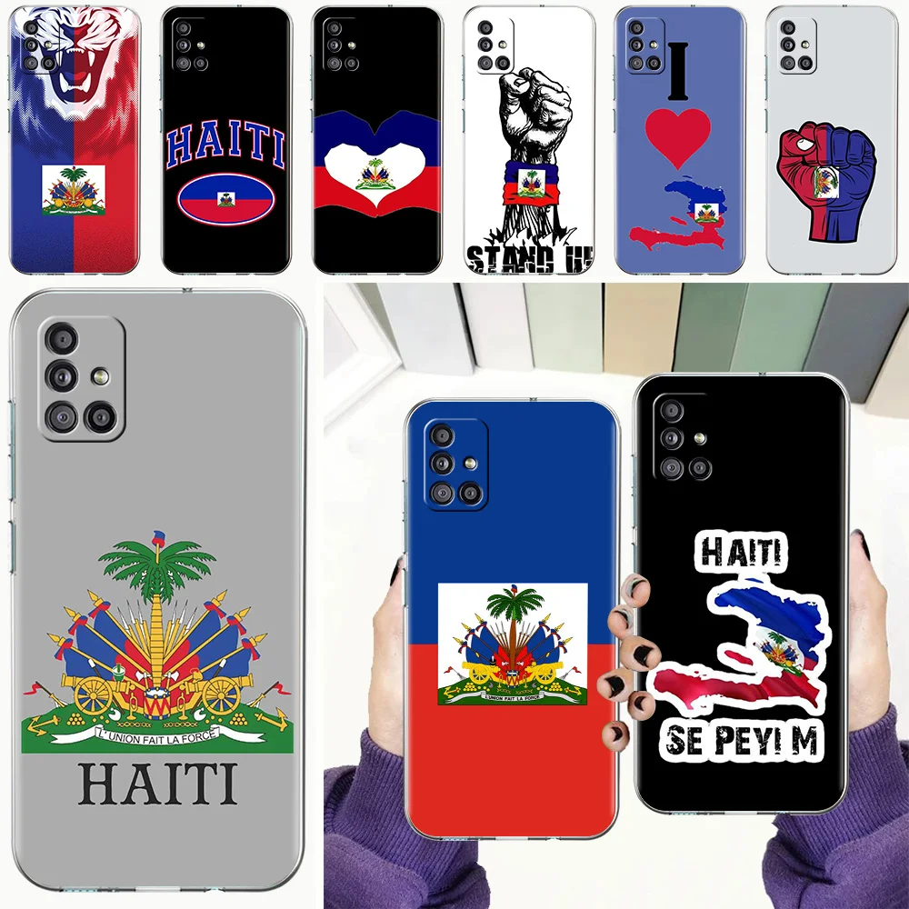 Phone Case For Samsung A15 A13 A35 A55 A51 A71 A41 A31 A21S A03S A05 A17 A23 A25 A33 A53 A73 5G A07 4G Cover shipping Haiti Flag