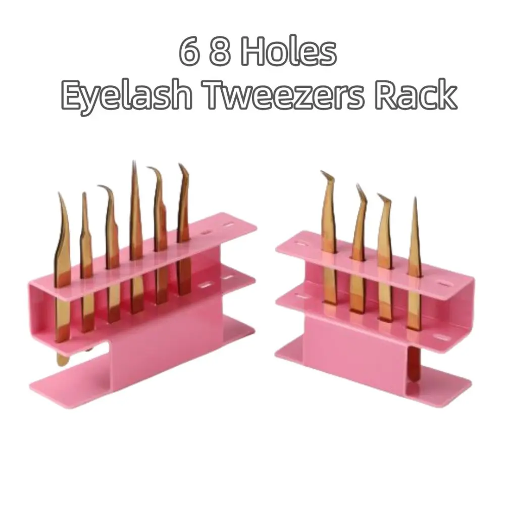 6 8 Holes Eyelash Tweezers Storage Rack Convenient Acrylic Makeup Tools Holder Cosmetics Accessories Nail Tools Organizer