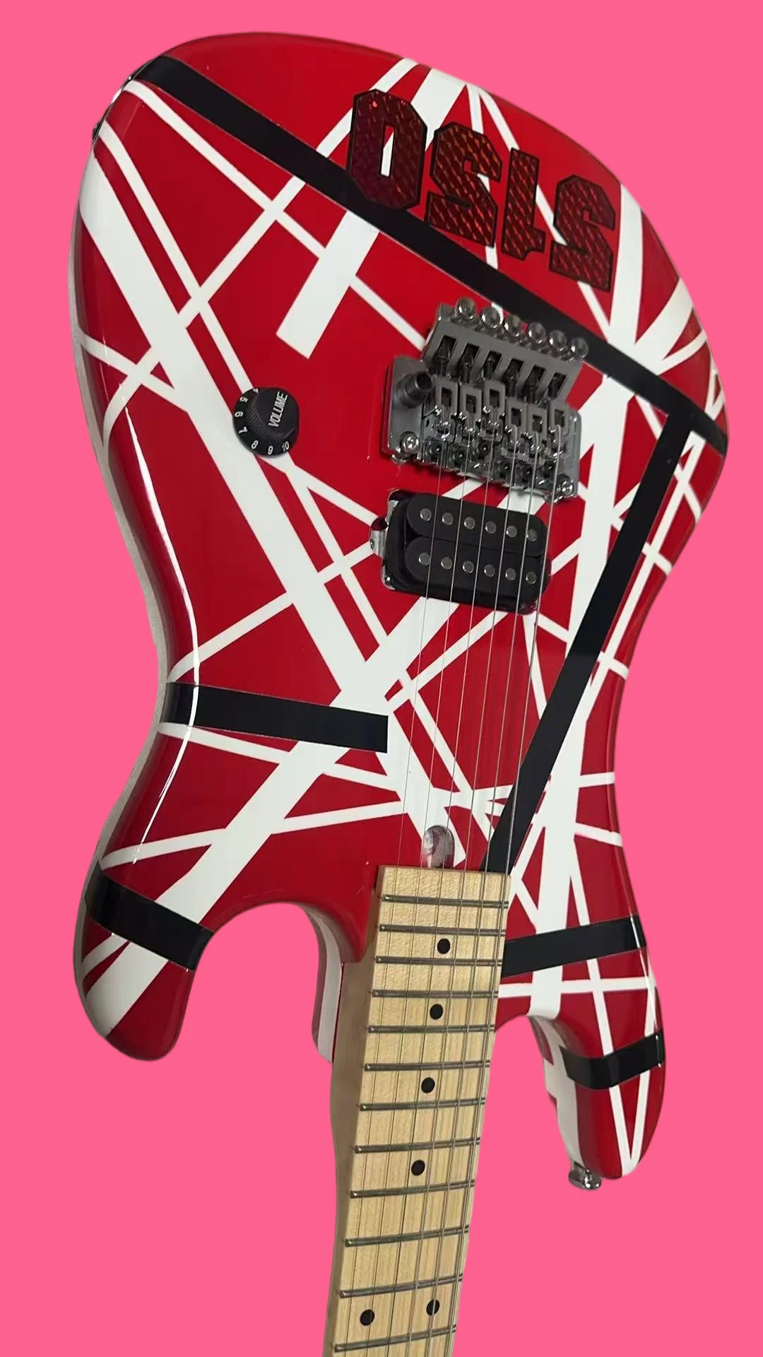 

Горячая новинка 2026 года, гитара серии красного цвета с черными полосками