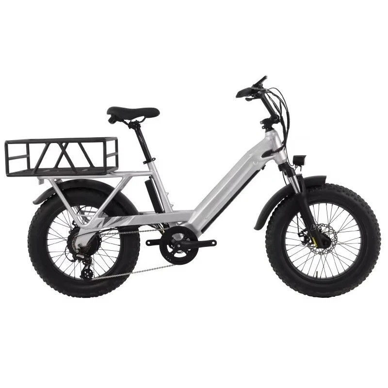 48V 500W 15Ah Electric City Bicycle 24-Inch Aluminum Frame Lightweight Cargo Lithium Battery Power Supply