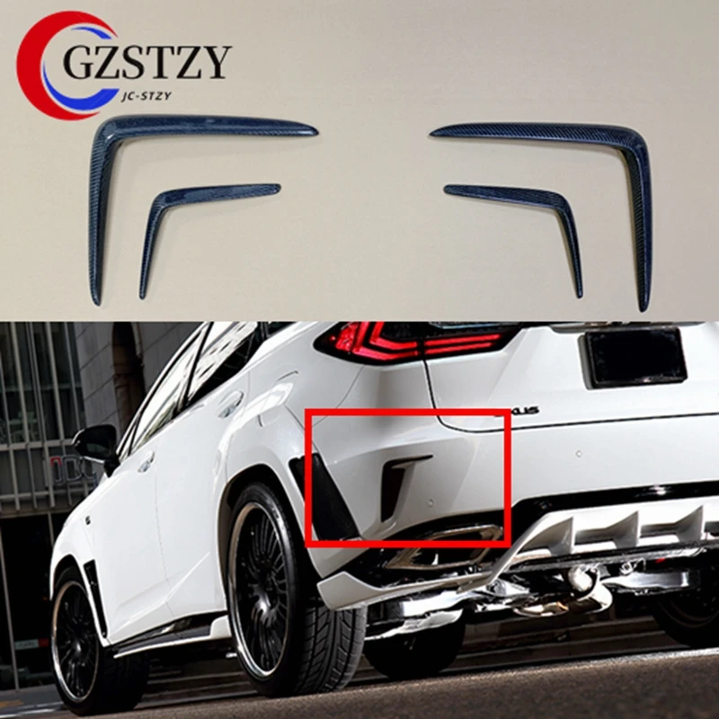 For Lexus RX RX200 RX450h fog lamp frame spoiler car kit car accessories carbon fiber Wind knives gloss black 2016-2020