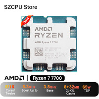 AMD Ryzen 7 7700 CPU , R7 7700, 3.8GHz,8-Core,16-Thread, 5NM, L3=32M,100-000000592 Socket AM5, New but without Cooler