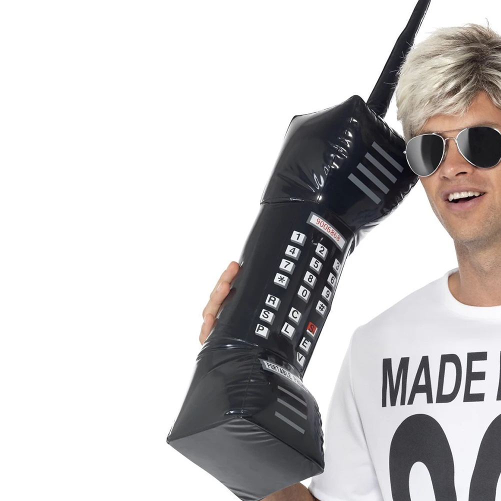 

Inflatable Mobile Phone PVC Party Props 80s 90s Theme Lightweight Photo Booth Accessories Kids Friendly Gifts