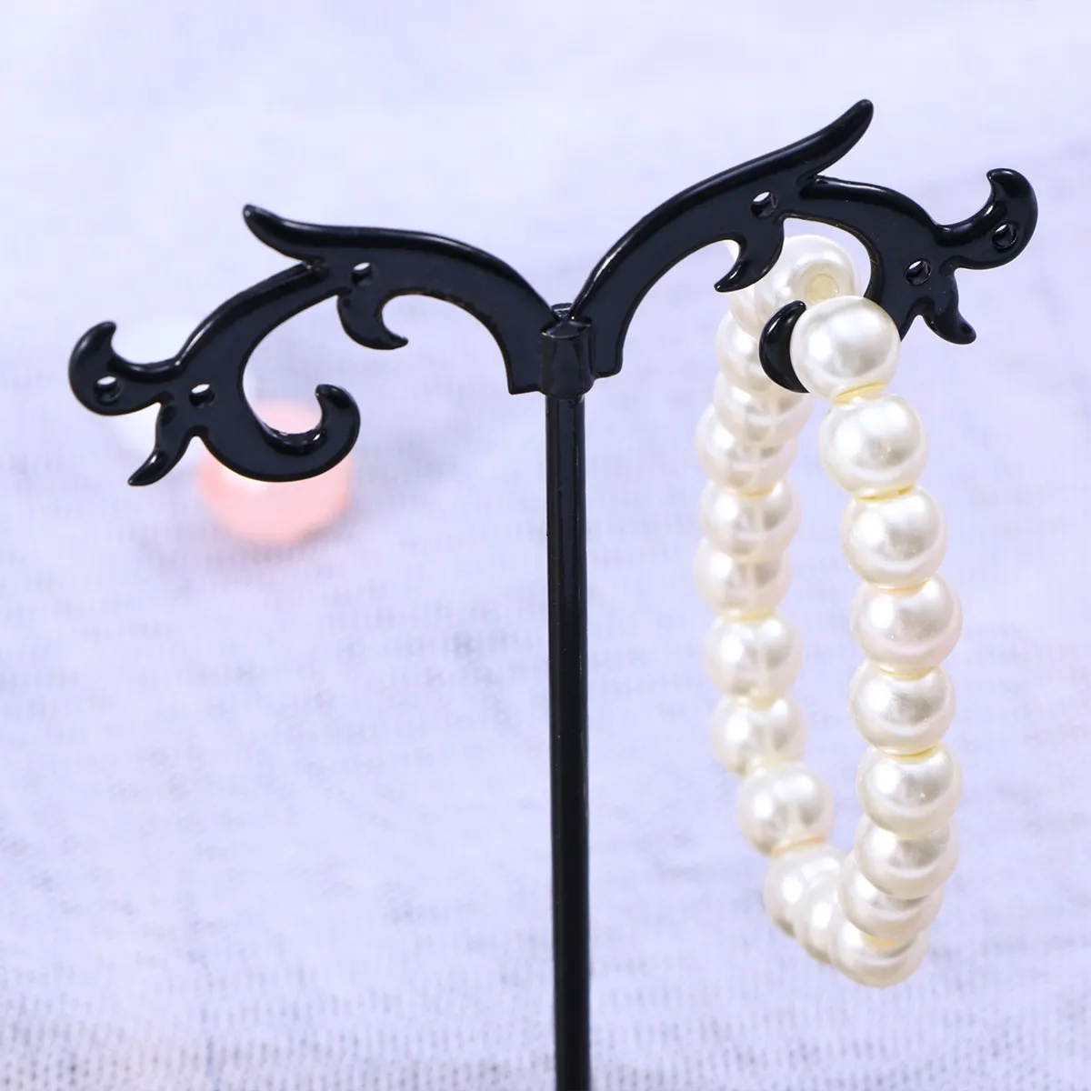 

Набор из 6 подставок для серег: стильные металлические держатели для ювелирных изделий, демонстрационные стенды для розничных прилавков, для хранения колец и ожерелий, декоративные, черные