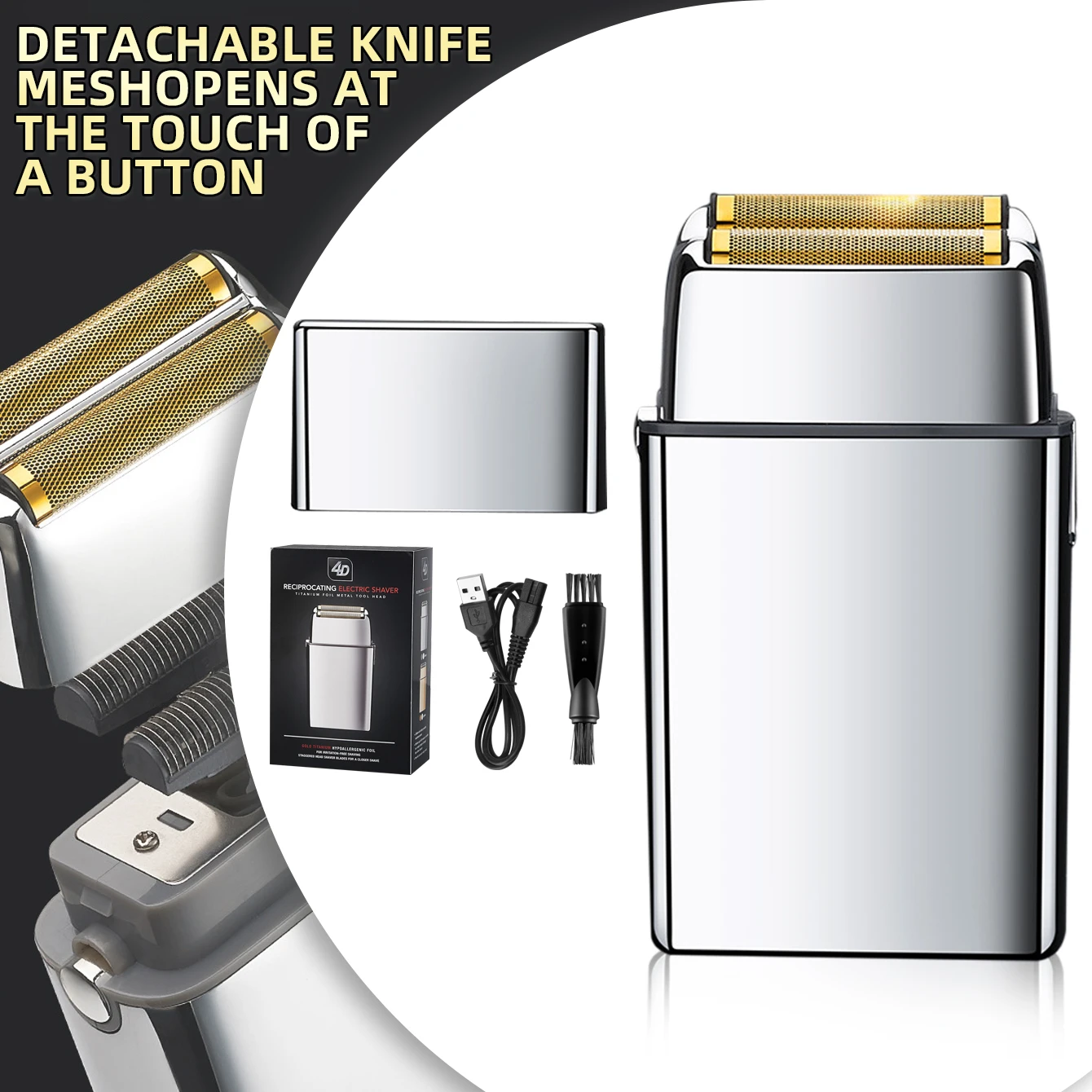 KIKIDO KK-2209 Rasoio elettrico Tagliacapelli professionale Ricaricabile Rasatura Barbiere Barba Trimmer Lamina Rasoio per capelli per uomo ﻿