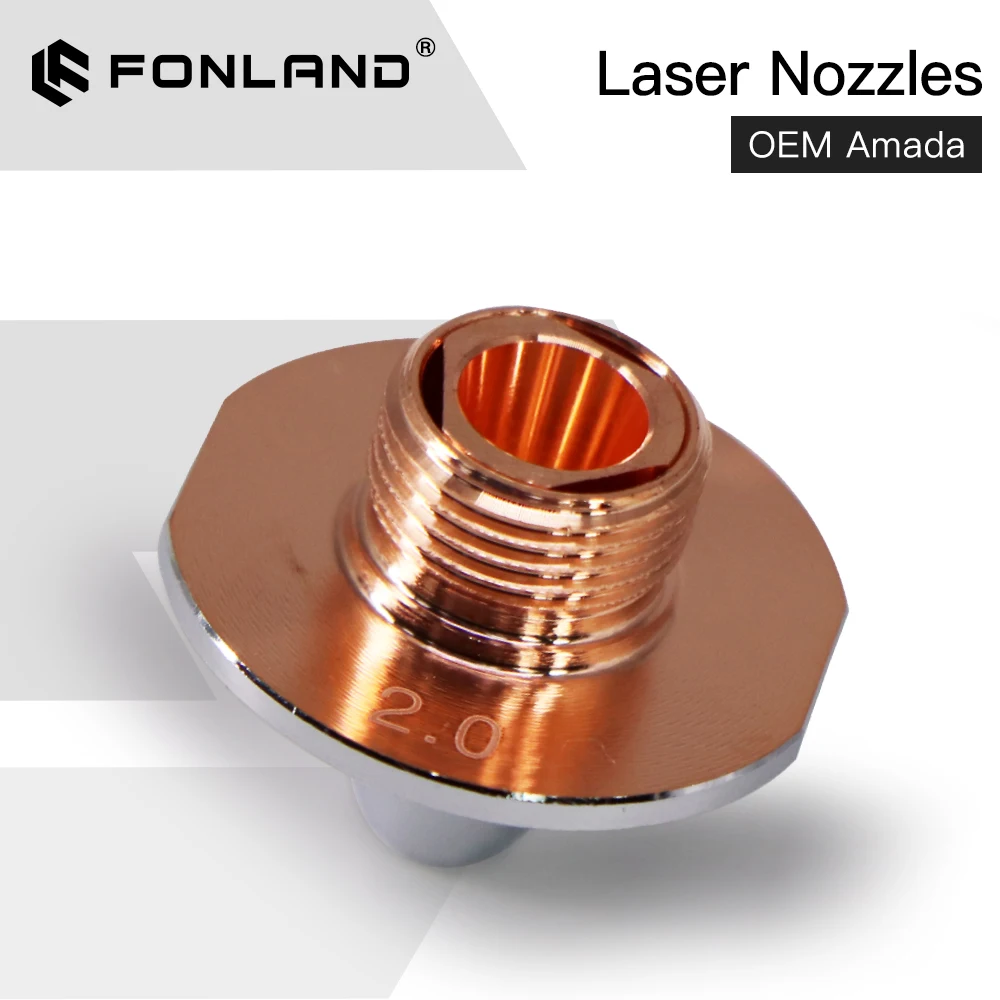 

Fonland 10PCS AMADA Laser Carbon Steel Cutting Nozzle For Fiber Metal Cutting Machine Head Chrome-plating Single Double Layer