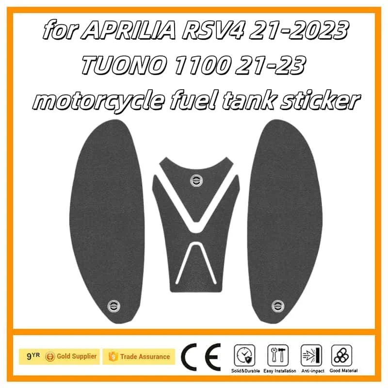 

Motorcycle Sticker Tank Non Slip Tank Traction Side Pad Protective Decal for APRILIA RSV4 21-2023 TUONO 1100 2021-2023