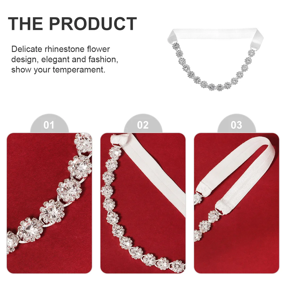 Anel de perna de noiva strass flor ligas elásticas para vestido de casamento faixa de coxa de noiva decoração de perna strass