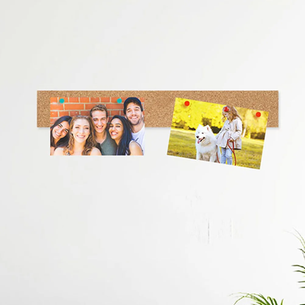 

Alipis 6pcs Self Adhesive Cork Board Strips Notice Bulletin Display Pin Wall Tiles Natural Felt for Office Home Photos