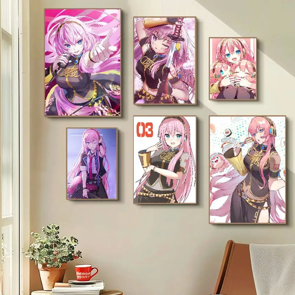 Anime Megurine Luka Anime Poster Wall Art For Home Bar Cafe Movie Theater Decor DIY Vintage Print For Un