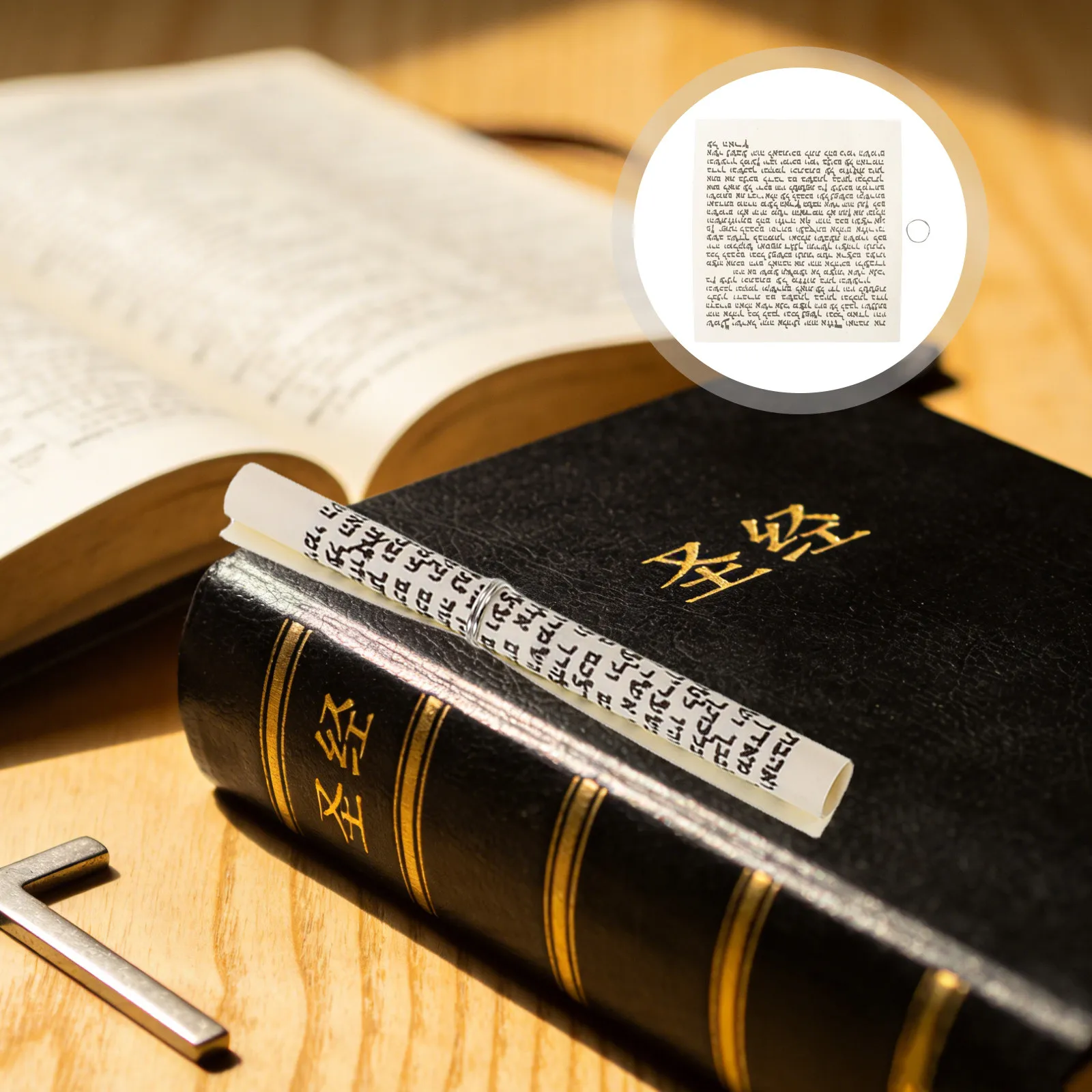 15Pcs Mezuzah Paper Scroll Handmade Hebrew Door Blessing Scrolls Jewish Home Blessing Decor for Walls Decorative Mezuzah