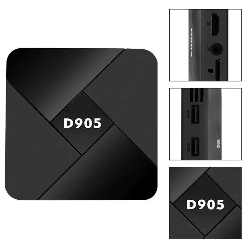 D905 مربع التلفزيون الذكية أندرويد 10.0 8GB واي فاي 2.4G 4K Amlogic S905 يوتيوب تي في بوكس أندرويد قمة مجموعة مشغل وسائط تي في بوكس دروبشيبينغ