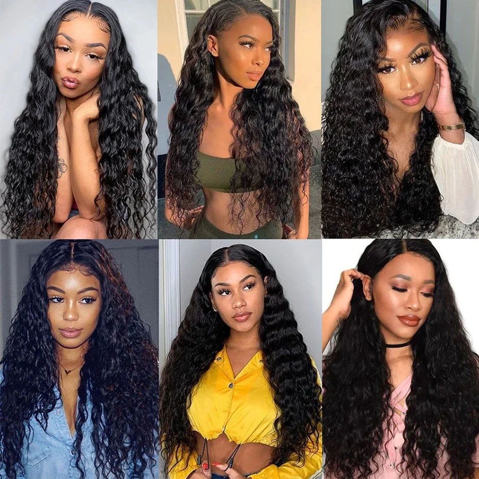 Raw Brazilian Human Hair Bundles Water Wave 3 4 Bundles 30 Inch Virgin Remy Hair Extensions For Women Sew In Quick Weave Bundles image 6