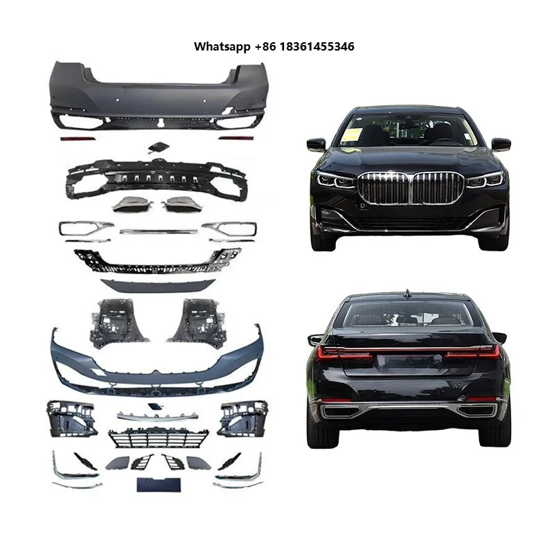 For 7 Series G12 2019-2022 Car Modification Upgrade Luxury Body Kit Front Rear Bumper Lip Grille Reflective Strip Suitable