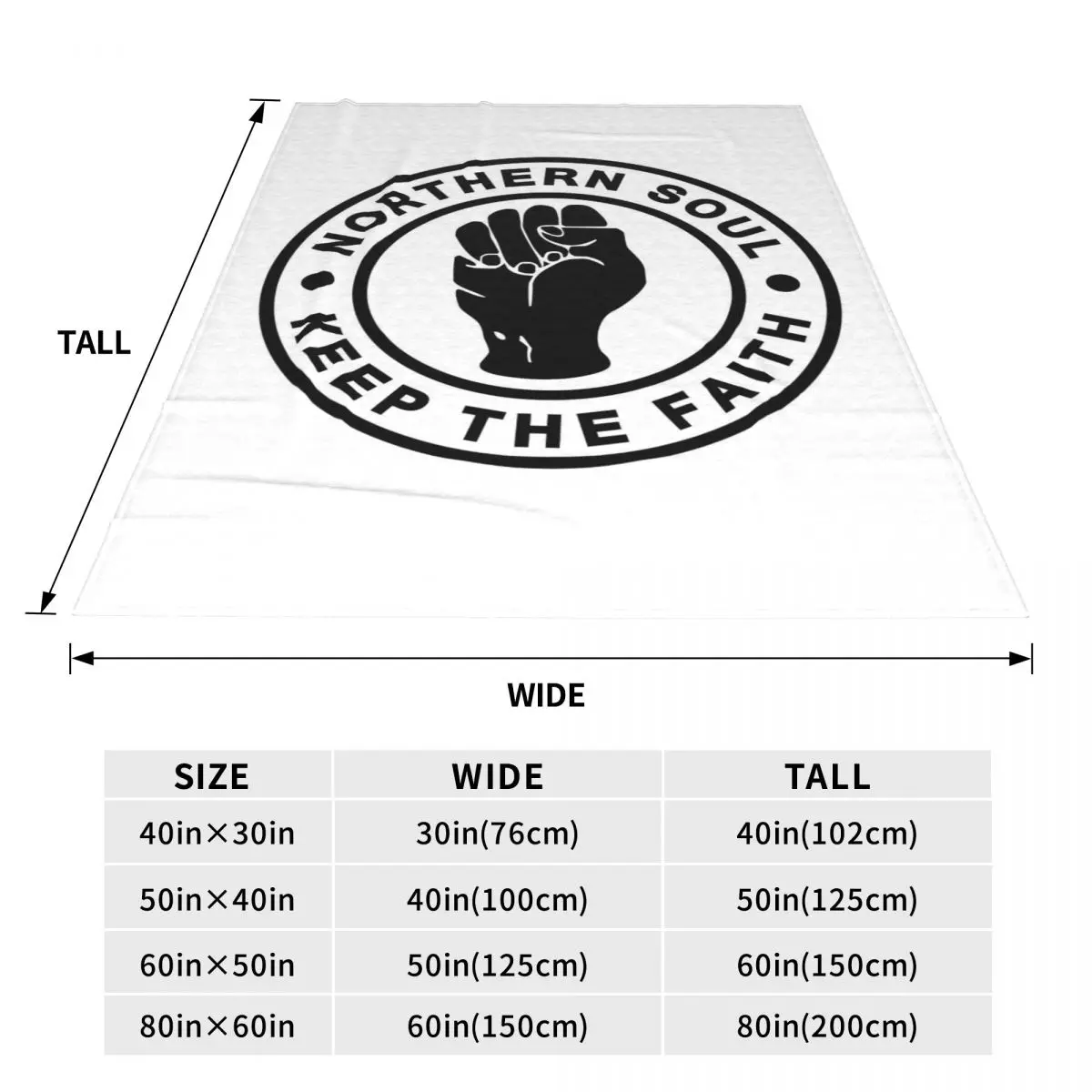 

Northern Soul Blanket Fleece Sofa Throw Blanket Lightweight Throw Blankets for Home Bedroom Travel Throws Bedspread Quilt
