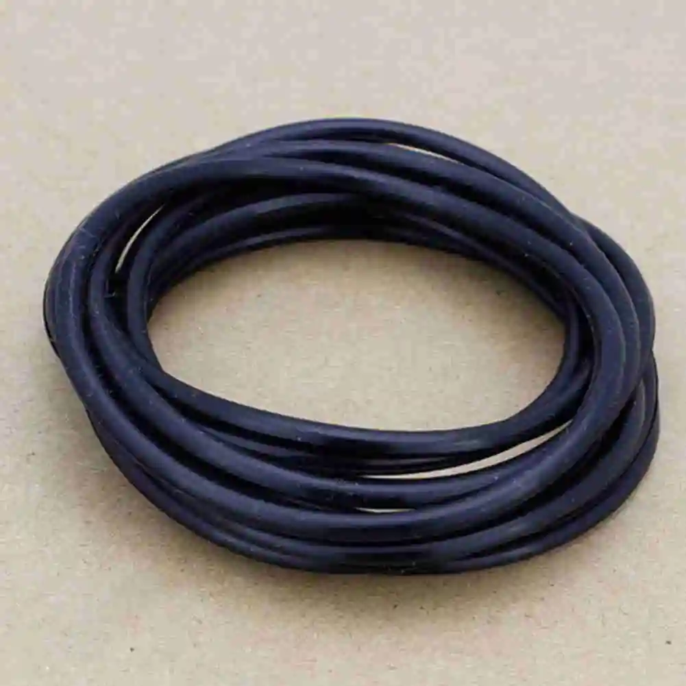 10 Pcs Black Silicone Rope Bracelets Set, Unisex Gift